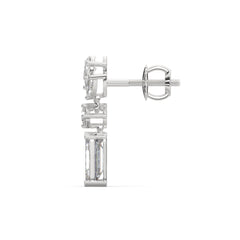 Marquise Cluster & Emerald Drop Diamond Earrings