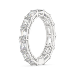 3.80 CTW Emerald Diamond East West Eternity Ring