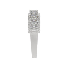 1.25 CTW Oval Diamond Two - Tier With Pave Accent Diamond Ring