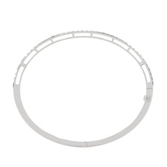 Double Row Baguette Diamond Bangle