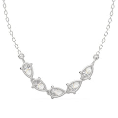 1.75 CTW Pear Lab Grown Diamond Curved Five Stone Pendant