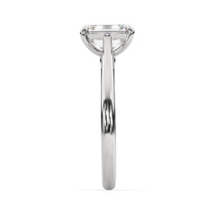 Classic Emerald Lab Grown Diamond Solitaire Engagement Ring