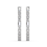 Classic Emerald-Cut Lab Grown Diamond Hoop Earrings