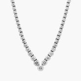 Round Lab Diamond Graduating Tennis Necklace