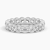 Round Lab Diamond Classic Semi Bezel Eternity Ring