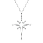 0.17 CTW Round Lab Diamond North Star Pendant