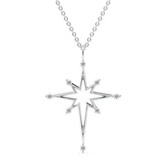 0.17 CTW Round Lab Diamond North Star Pendant