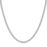Round Lab Diamond Classic Tennis Necklace