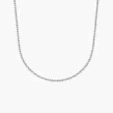 Round Lab Diamond Sunburst Tennis Necklace