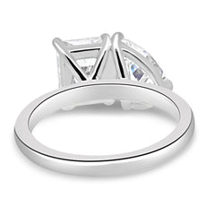 Dual Stone Toi et Moi Ring in Pear and Radiant Cuts Lab Grown Diamond