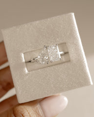 Dual Stone Toi et Moi Ring in Pear and Radiant Cuts Lab Grown Diamond