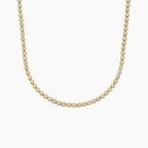 Round Lab Diamond Classic Bezel Tennis Necklace