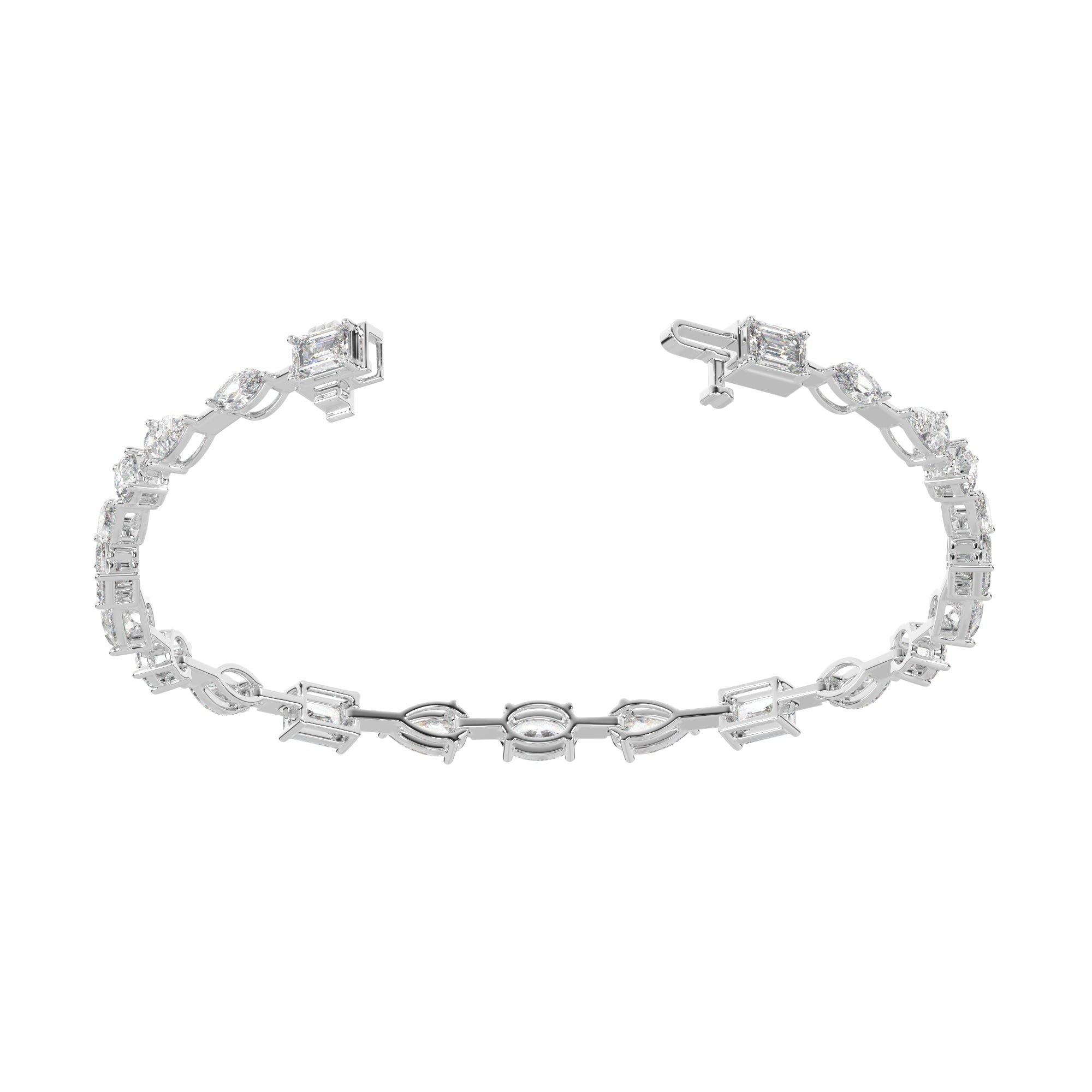 5.70 CTW Multishape Lab Grown Diamond Tennis Bracelet