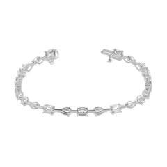 5.70 CTW Multishape Lab Grown Diamond Tennis Bracelet