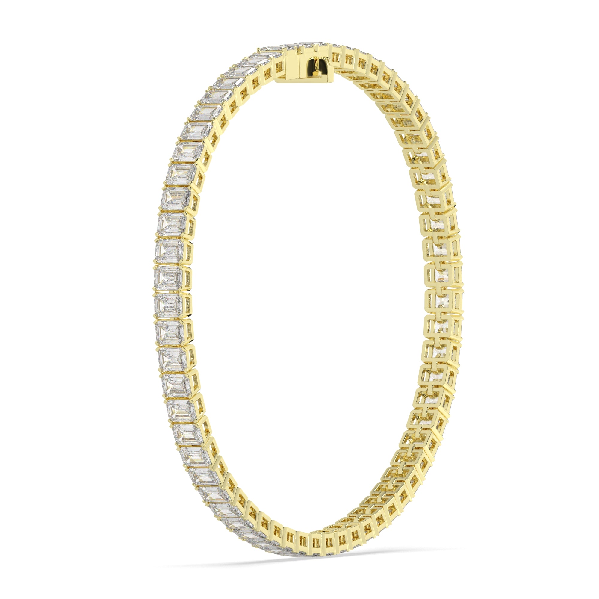 10 CTW Emerald Lab Diamond Classic Tennis Bracelet