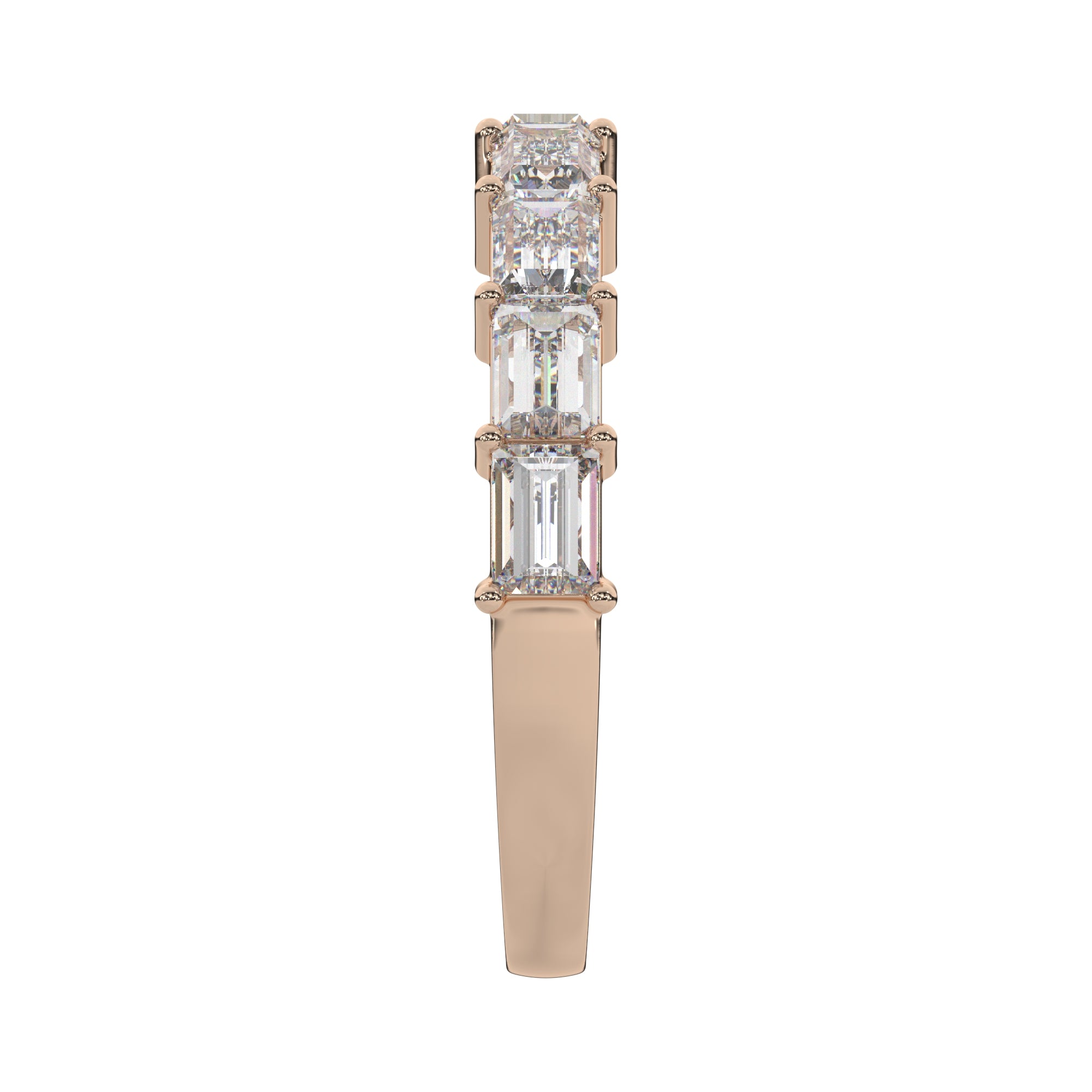 1.35 CTW Baguette Half Eternity Ring