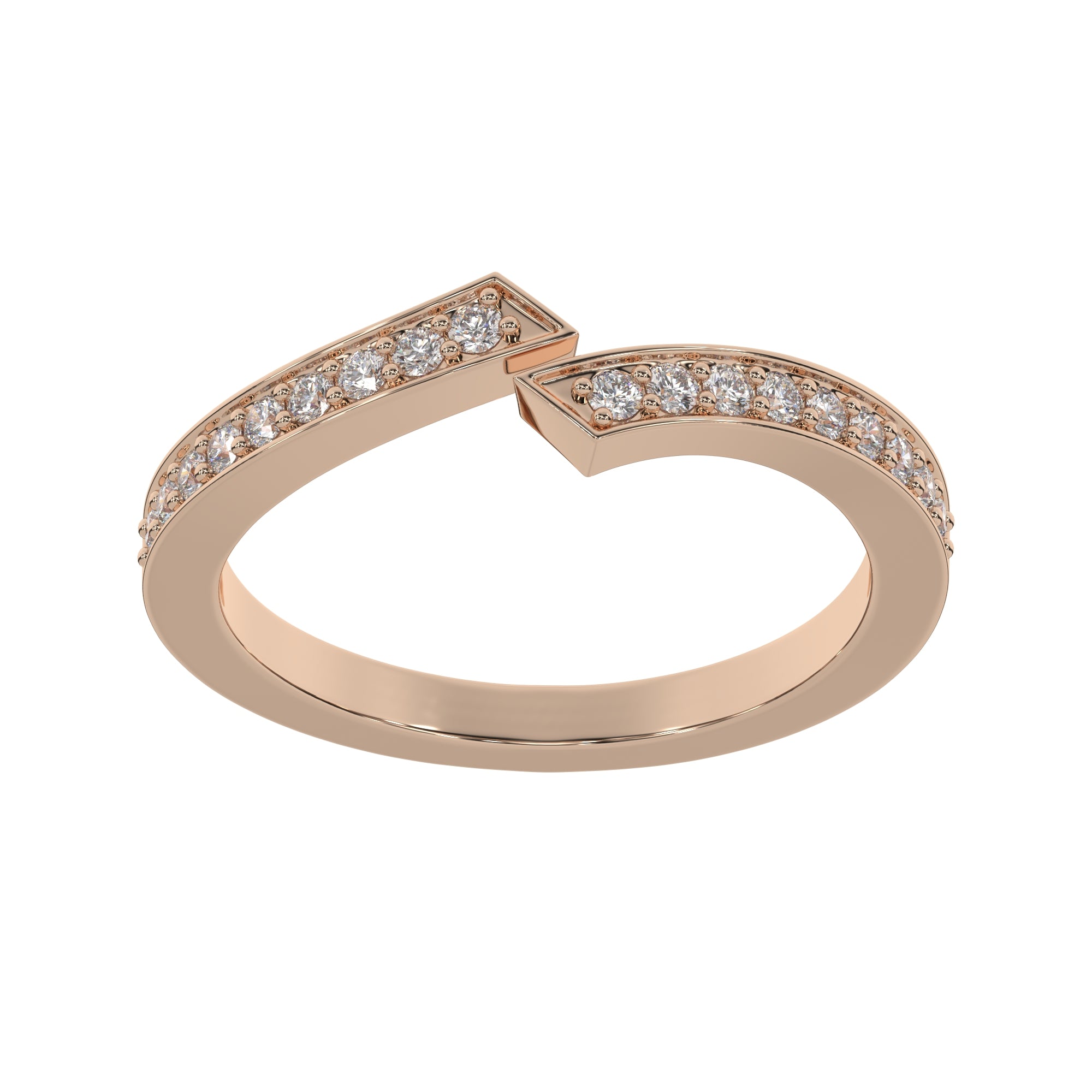 Pavé Diamond Open Wrap Diamond Band