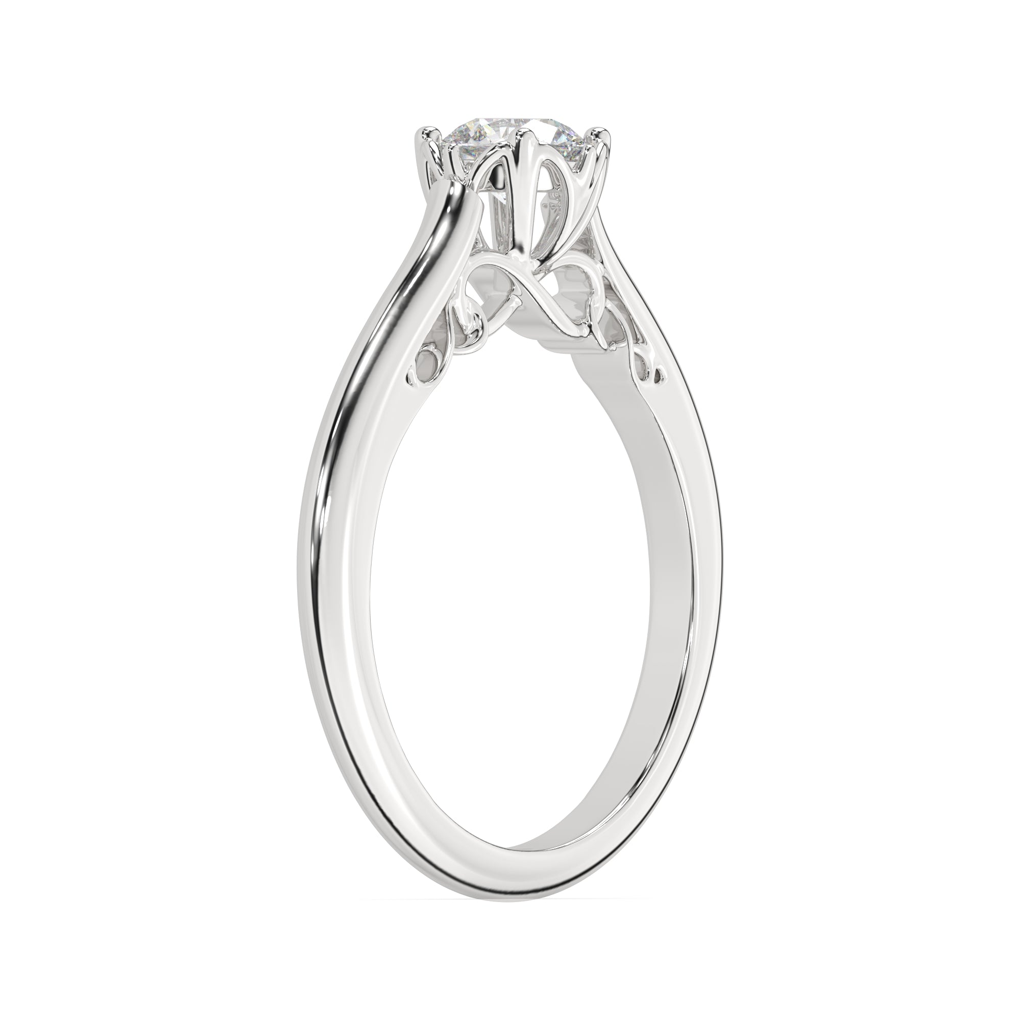 Classic Solitaire Round Lab Grown Diamond Engagement Ring