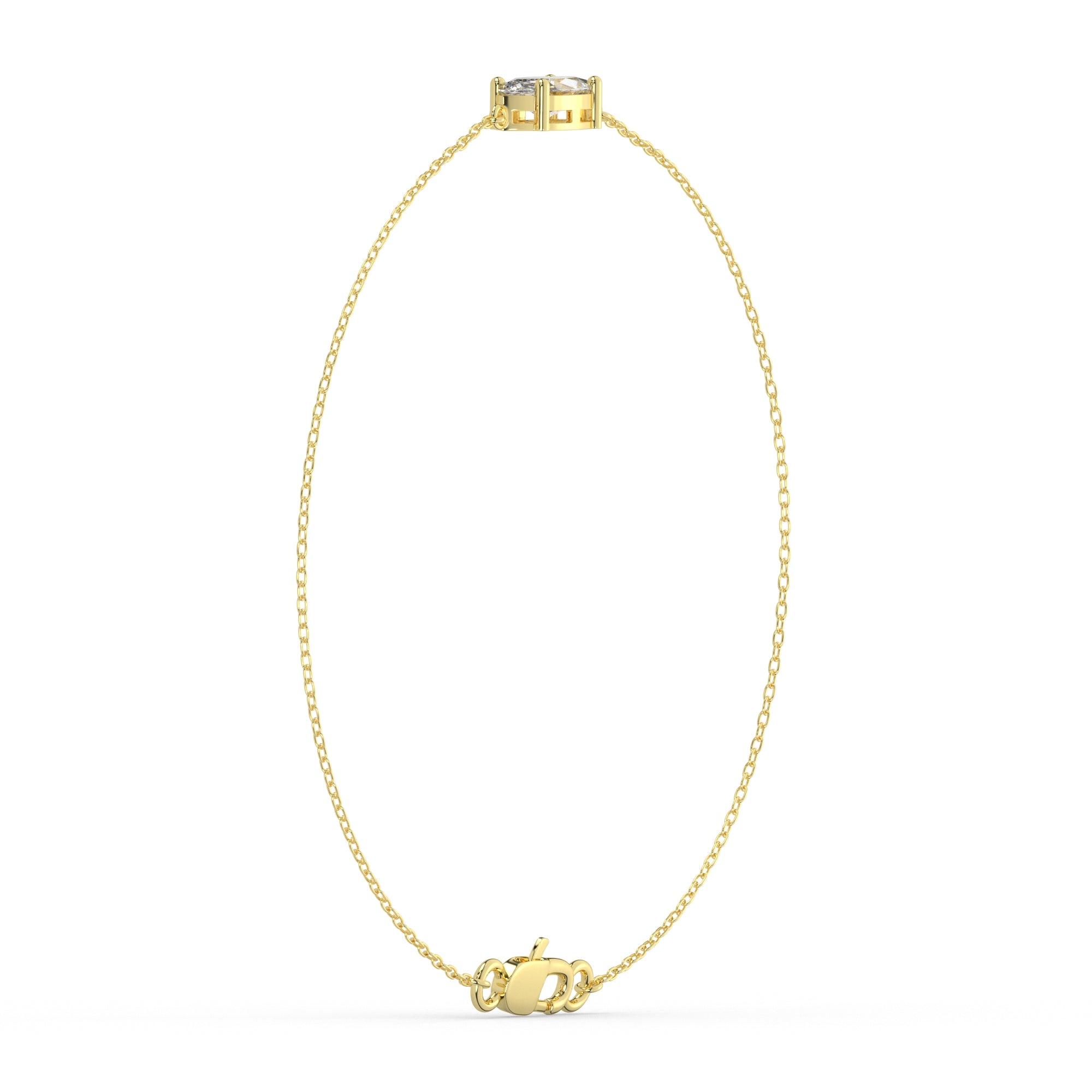 Marquise Lab Diamond Solitaire Bracelet