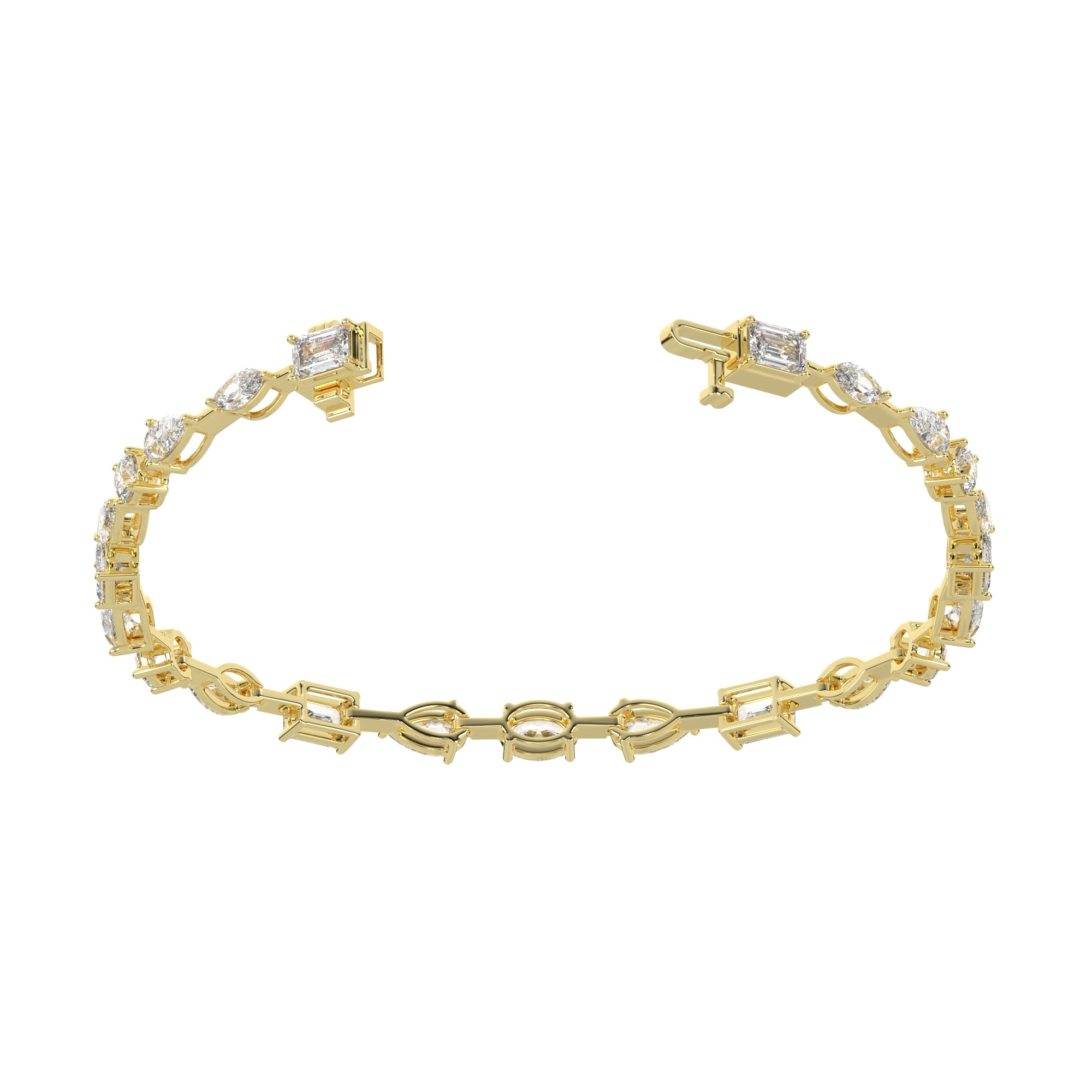 5.70 CTW Multishape Lab Grown Diamond Tennis Bracelet