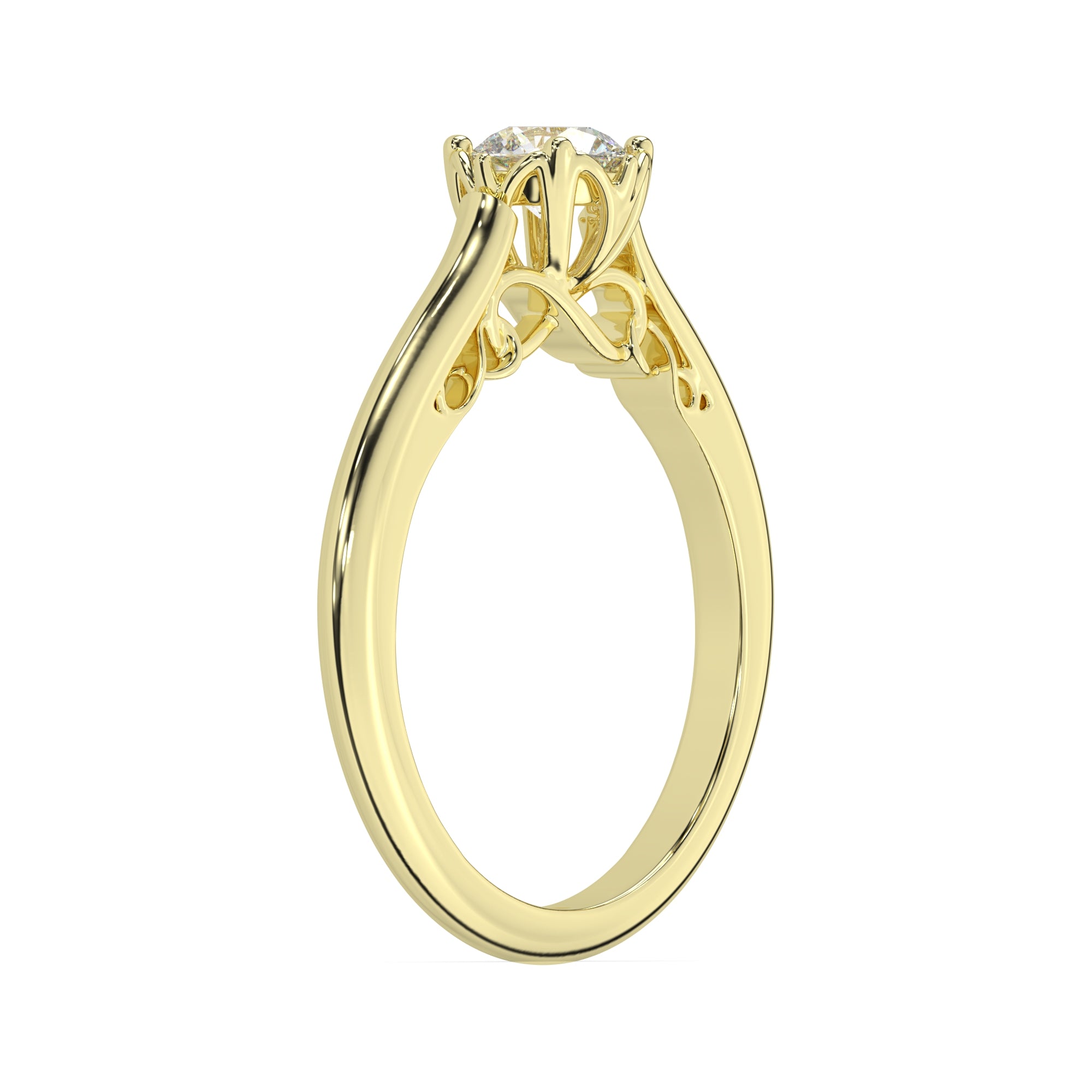 Classic Solitaire Round Lab Grown Diamond Engagement Ring