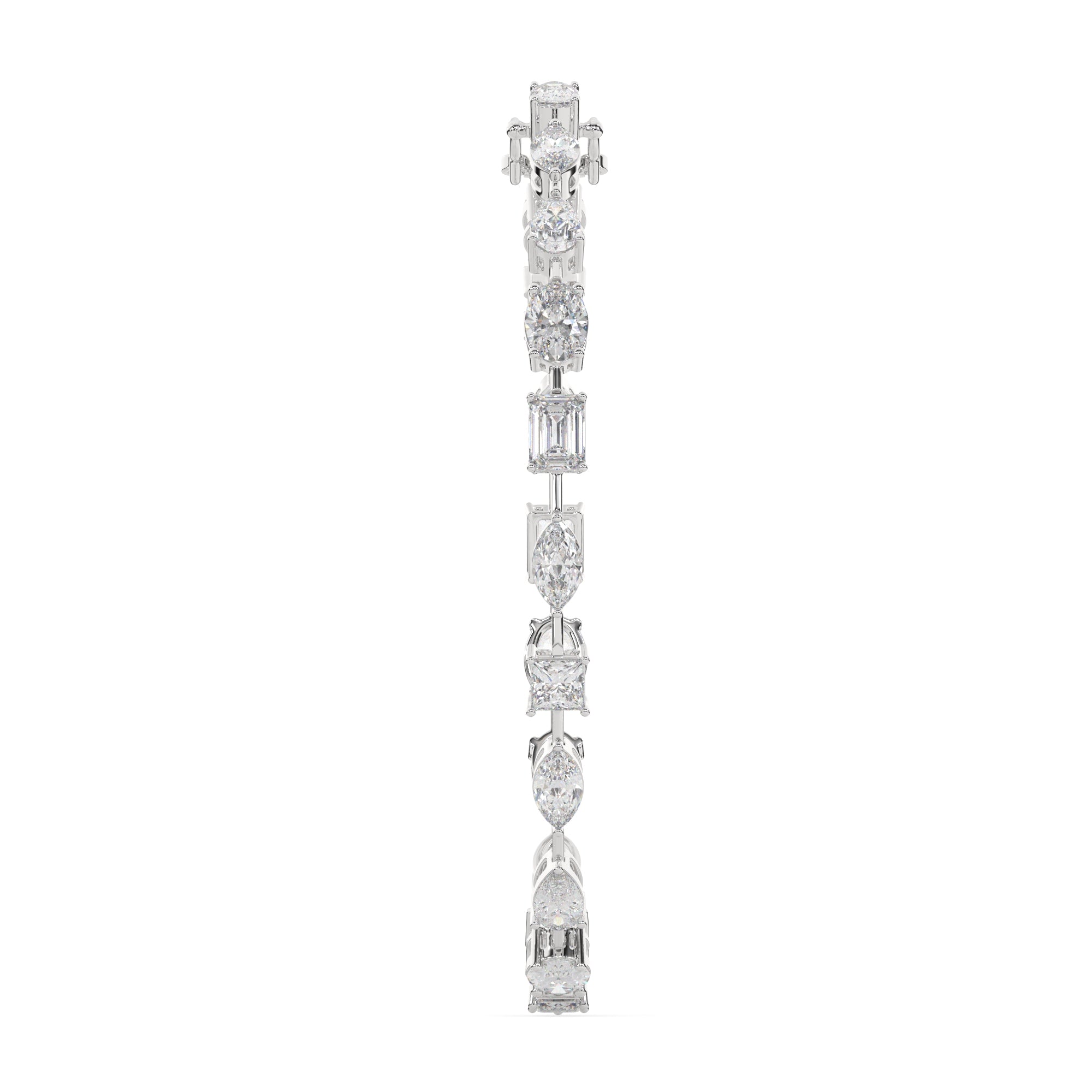 9.90 CTW Multishape Lab Grown Diamond Tennis Bracelet