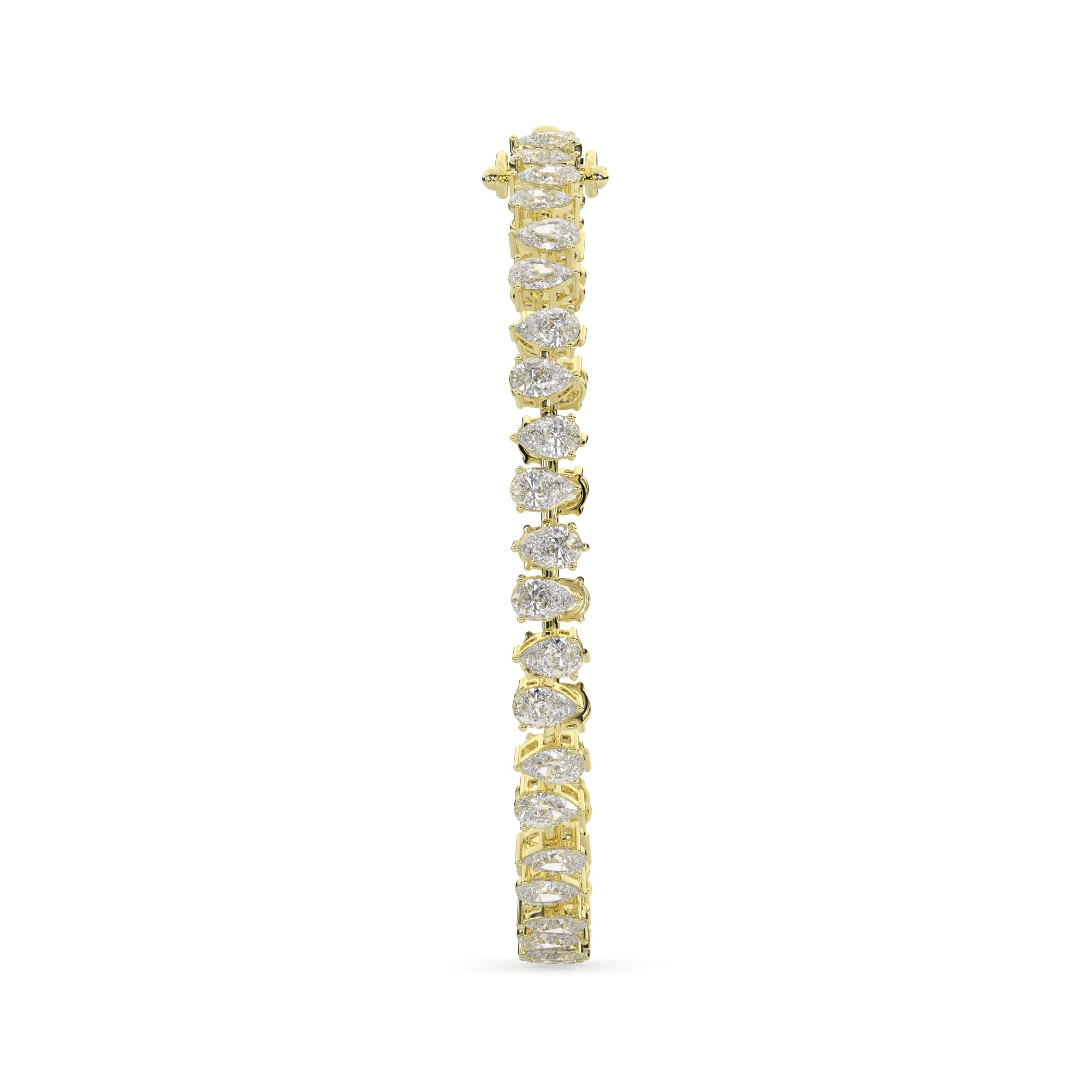 Up & Down Pear Shape Lab Grown Diamond Tennis Bracelet