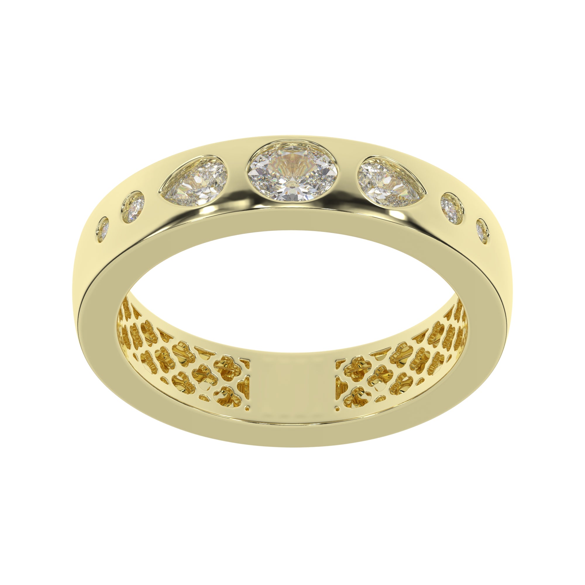 0.40 CTW Contemporary Bezel-Set Diamond Ring