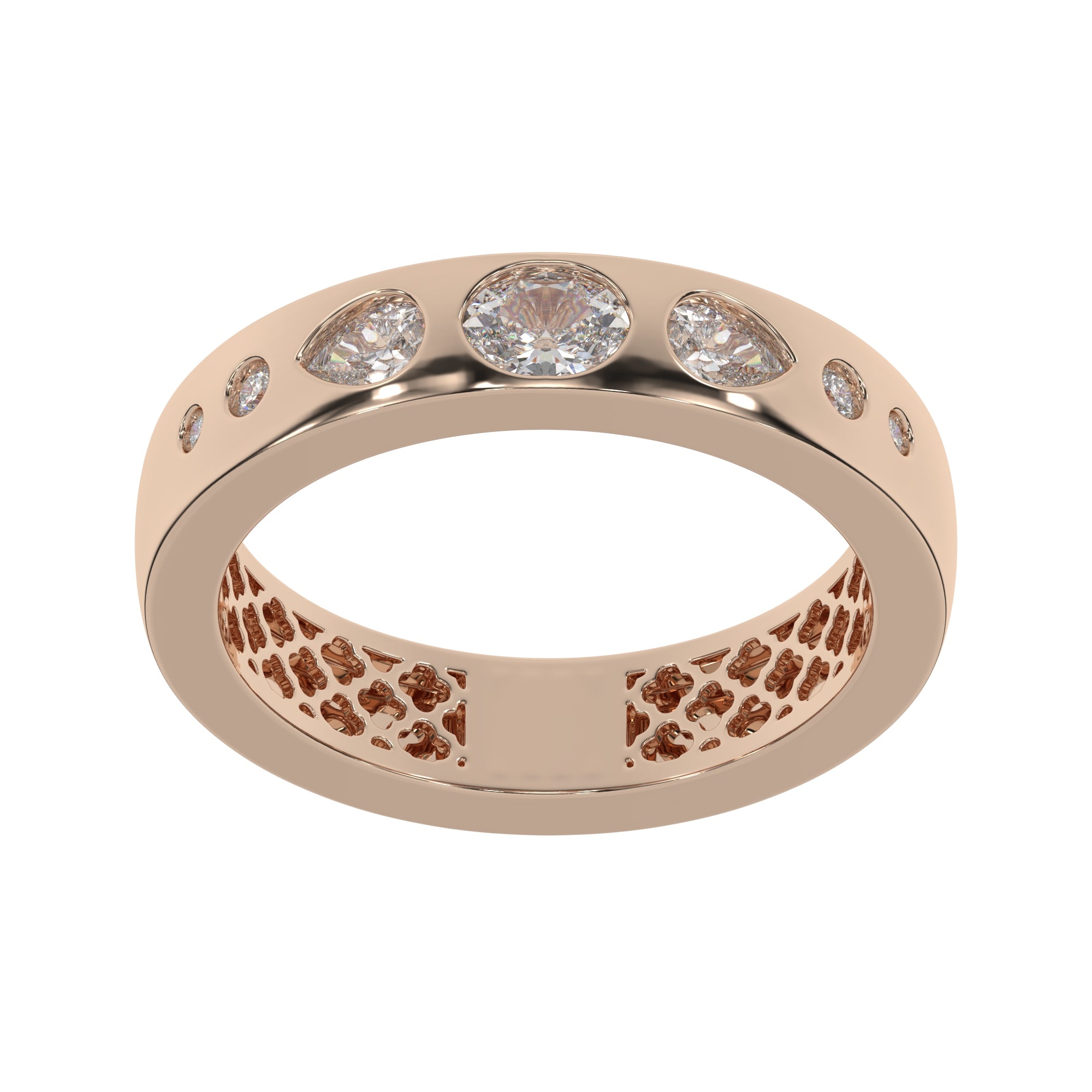 0.40 CTW Contemporary Bezel-Set Diamond Ring