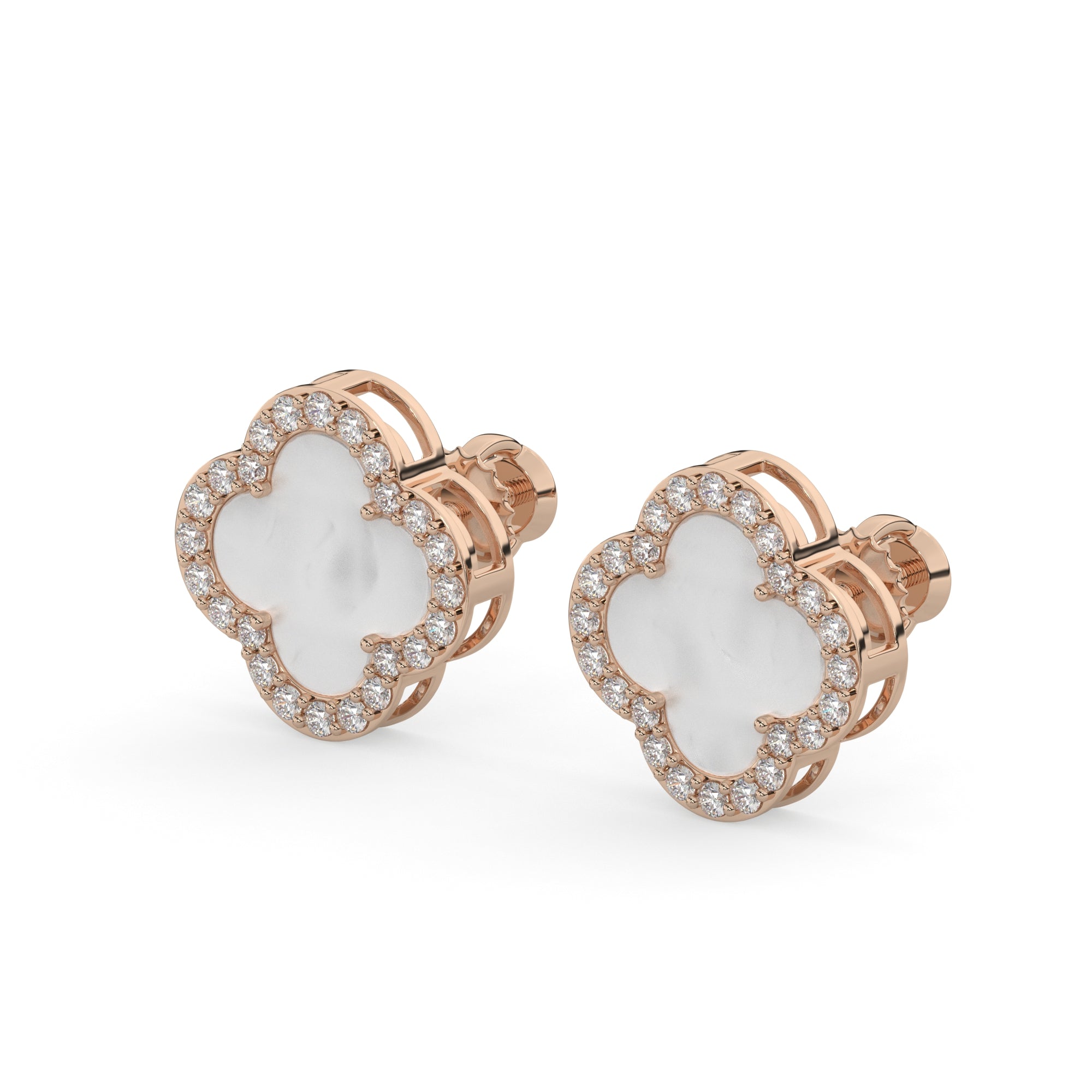 0.35 CTW Lab Grown Diamond Clover Diamond Earring