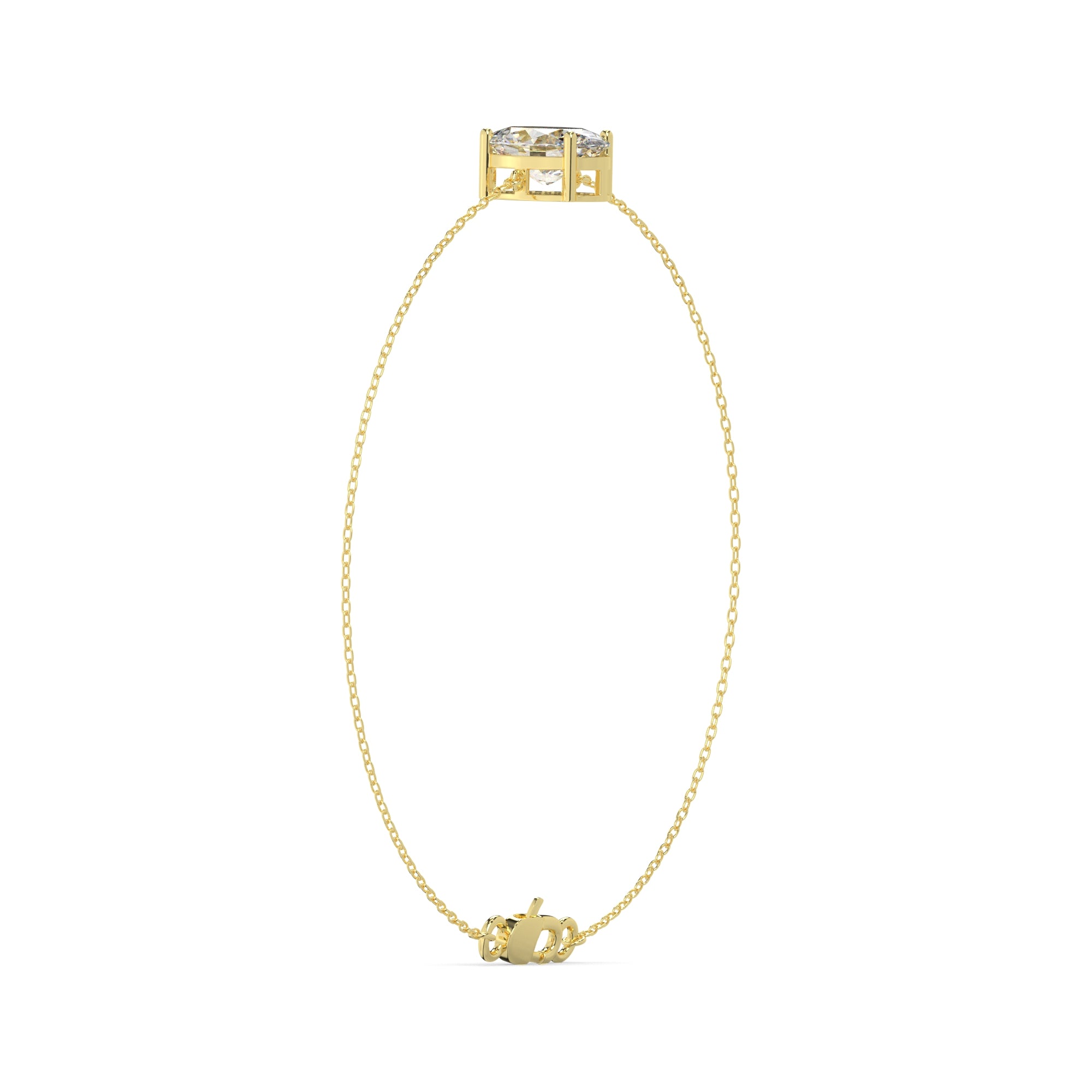 Oval Lab Diamond Solitaire Bracelet