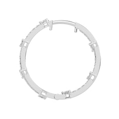 0.75 CTW Multi Lab Diamond Stunning Hoops Earrings