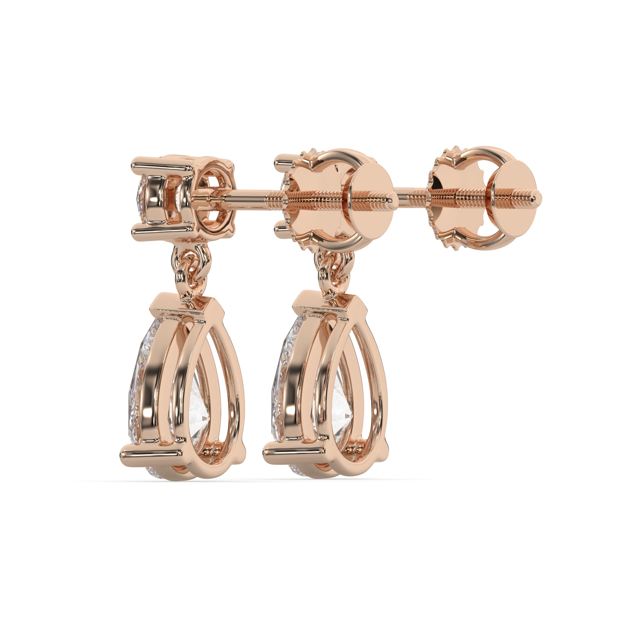 Classic Lab Grown Diamond Tear Drop Earring