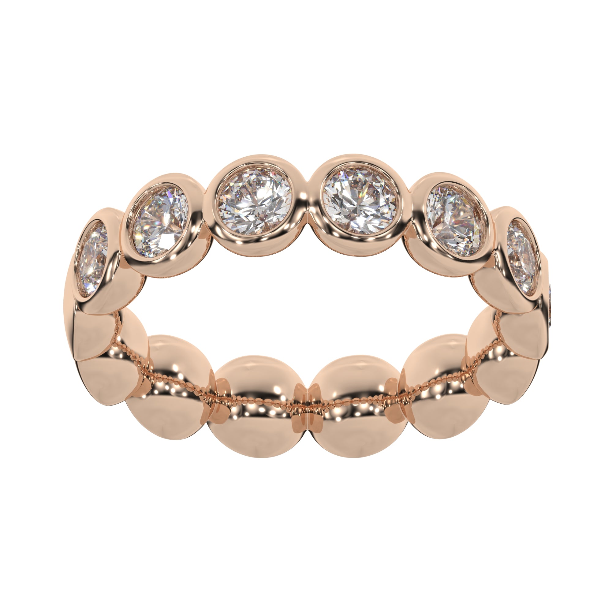 2.10 CTW Round Bezel Eternity Ring