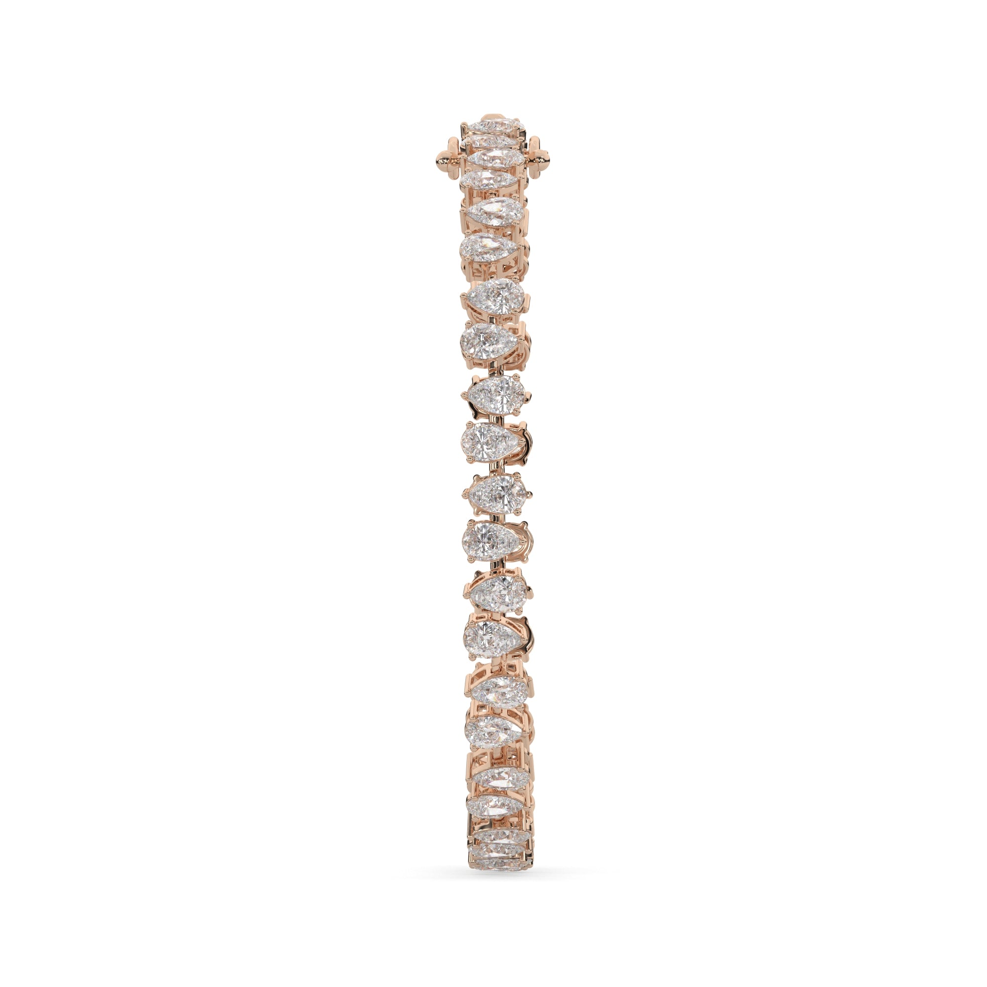 Up & Down Pear Shape Lab Grown Diamond Tennis Bracelet