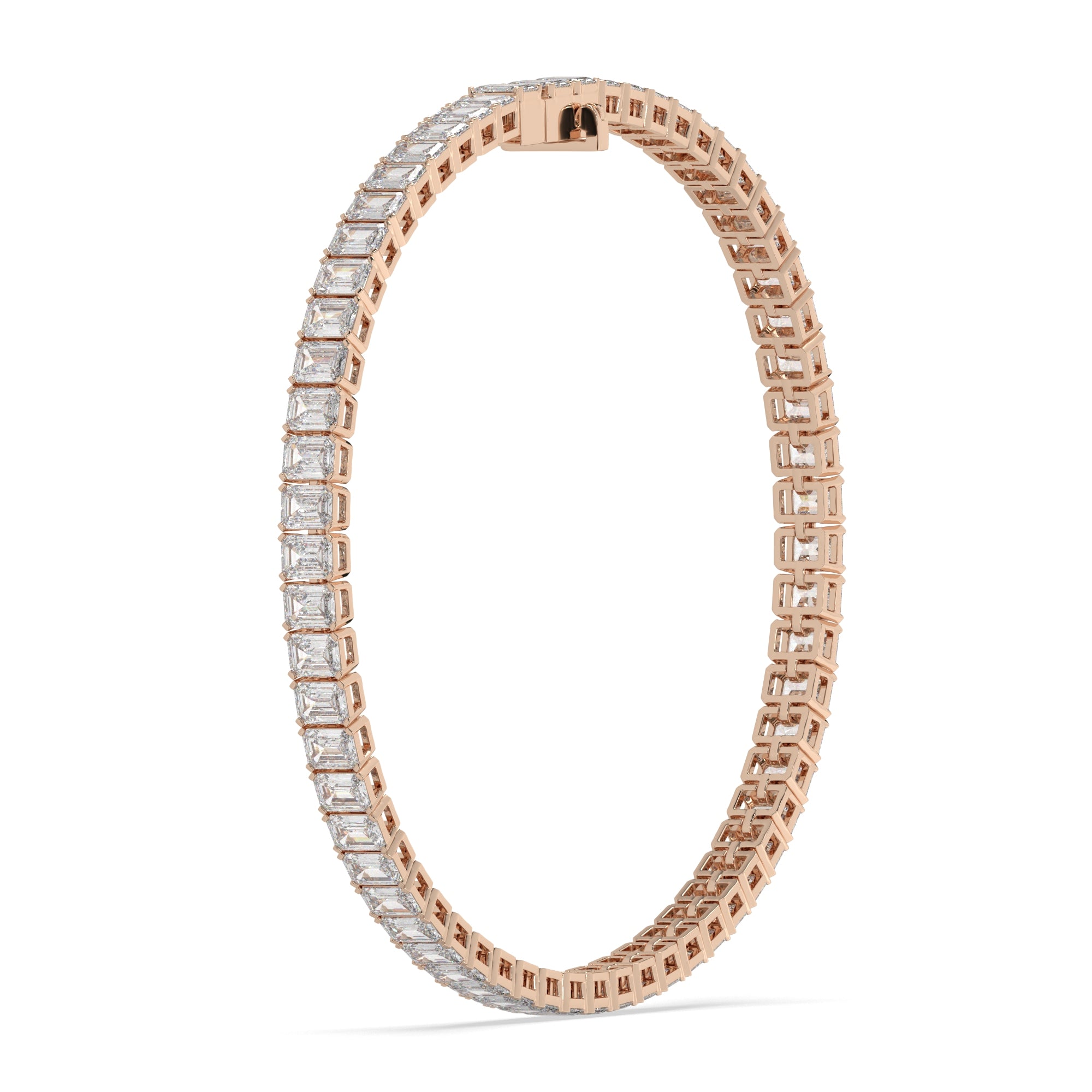 10 CTW Emerald Lab Diamond Classic Tennis Bracelet