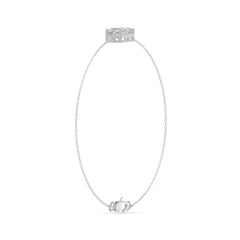 Emerald Lab Diamond Solitaire Beacelet
