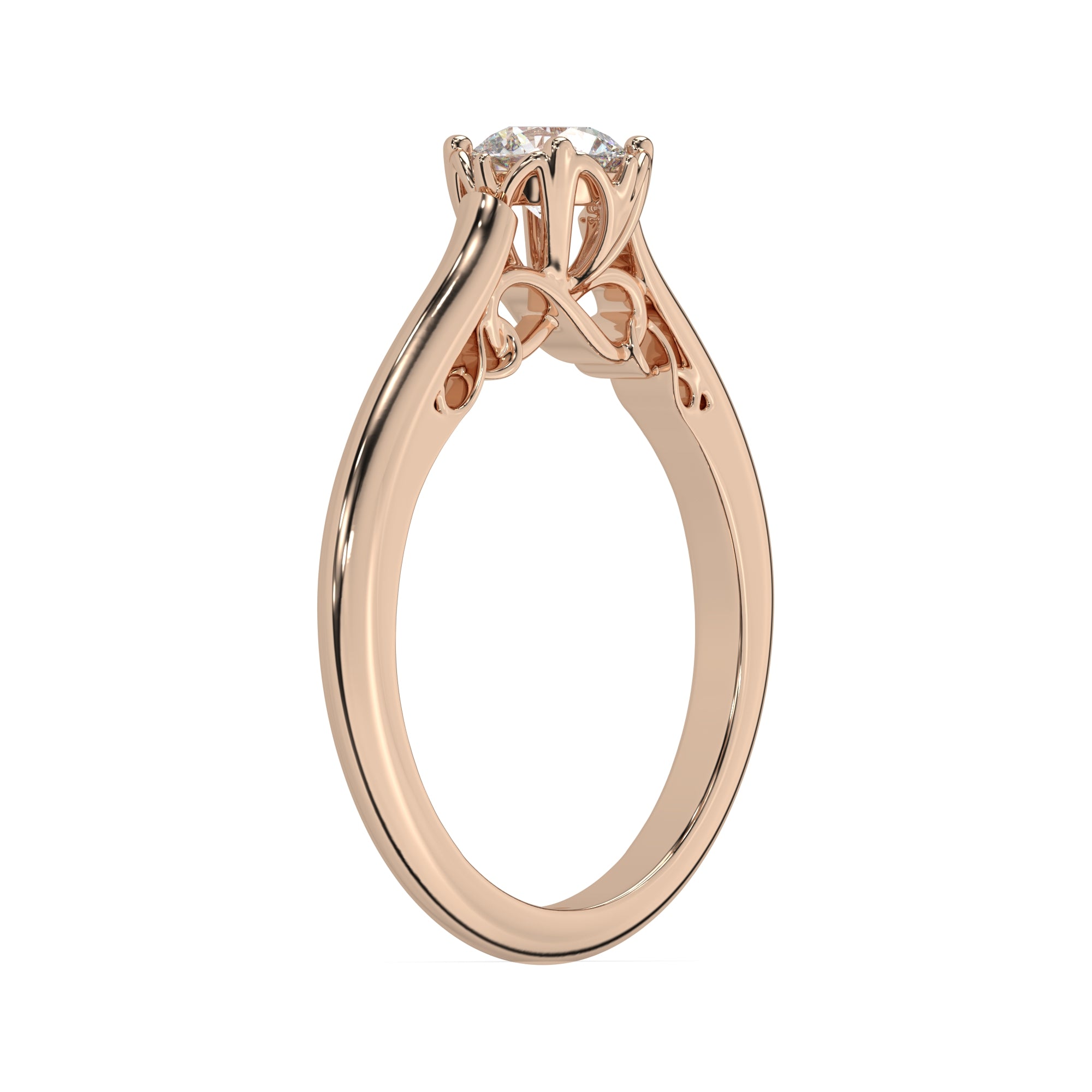 Classic Solitaire Round Lab Grown Diamond Engagement Ring