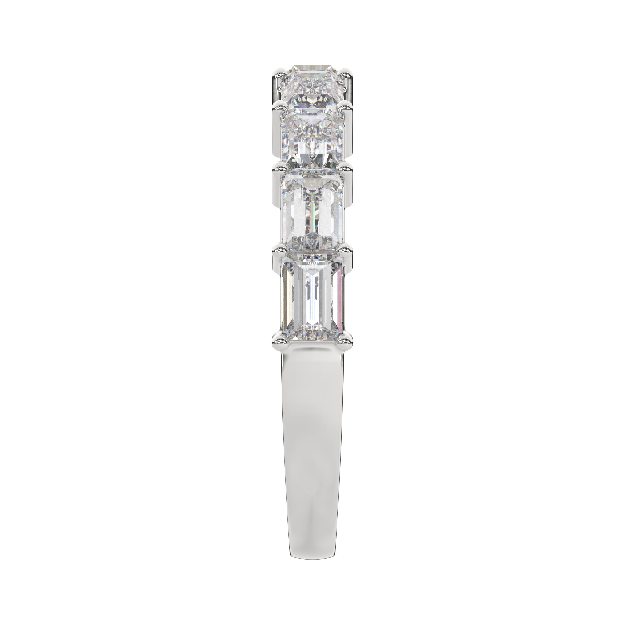 1.35 CTW Baguette Half Eternity Ring