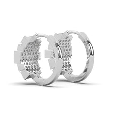 0.70 CTW Baguette Lab Diamond Stunning Hoops Earrings