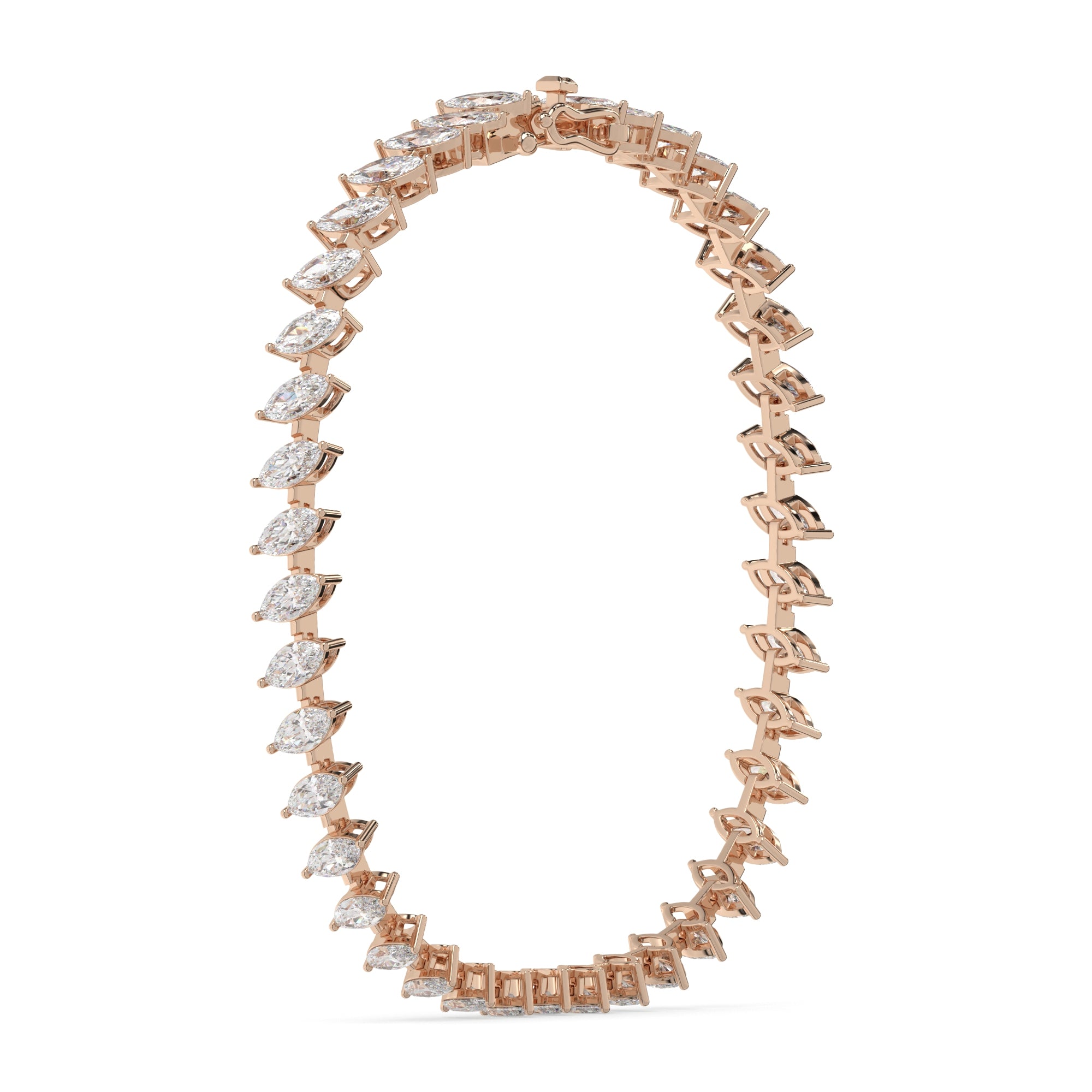 Delicate Marquise Lab Grown Diamond Tennis Bracelet