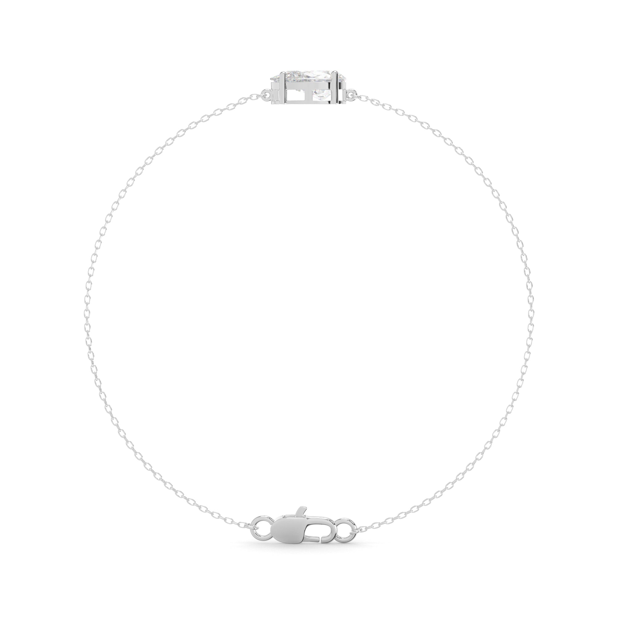 Pear Lab Diamond Solitaire Beacelet