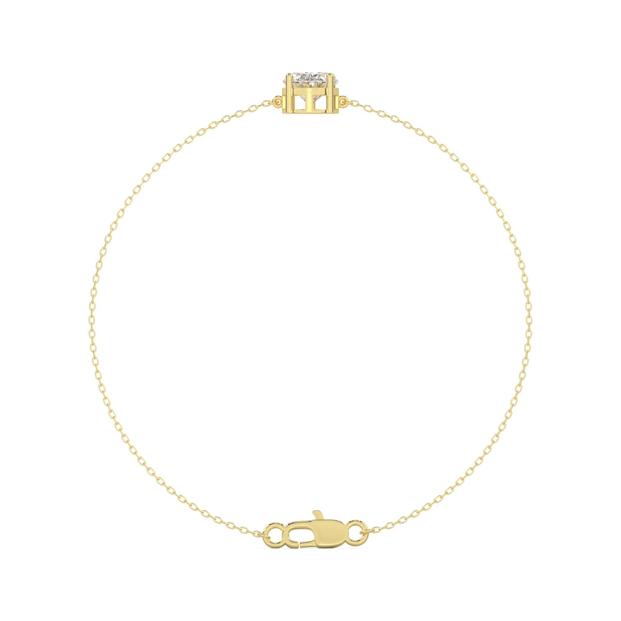 Oval Lab Diamond Solitaire Bracelet