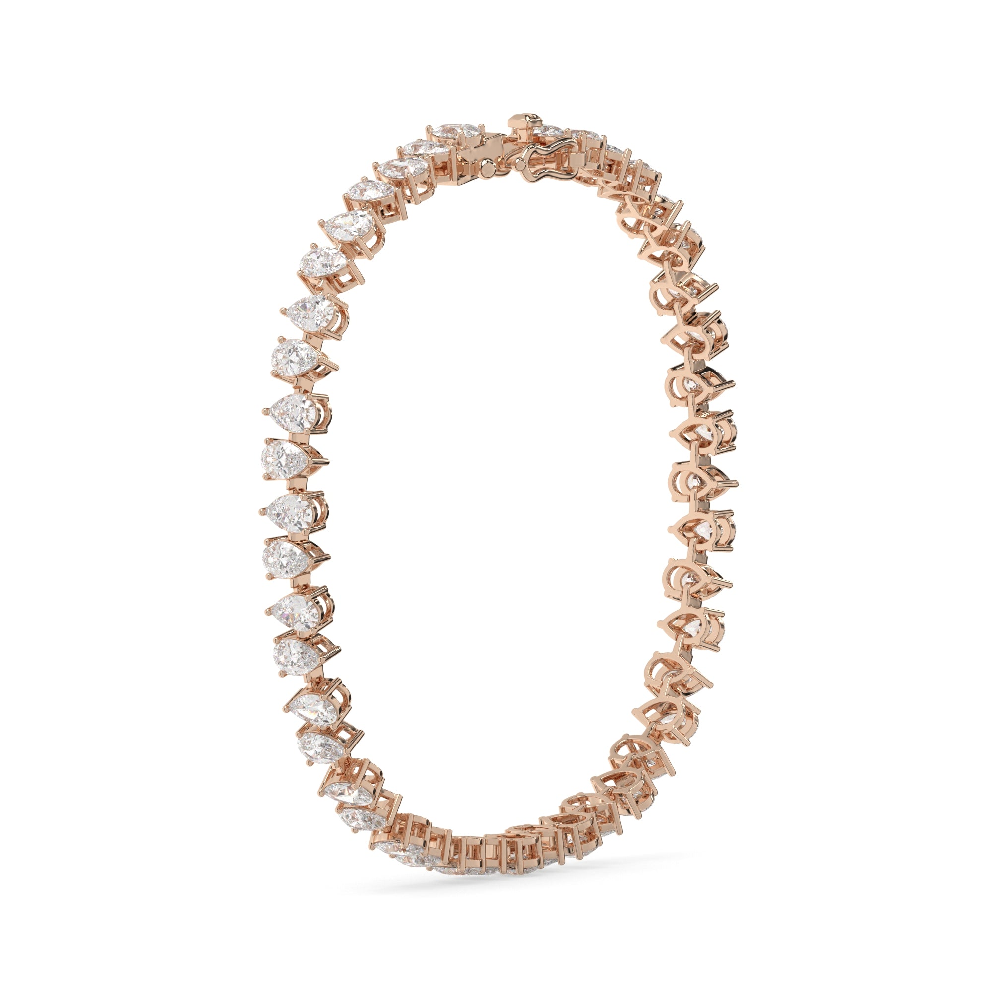 Up & Down Pear Shape Lab Grown Diamond Tennis Bracelet
