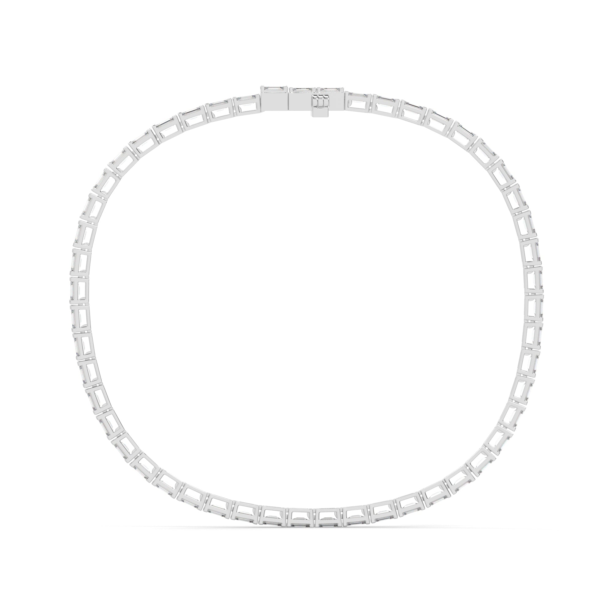 3.20 CTW Emerald Lab Diamond Classic East West Tennis Bracelet