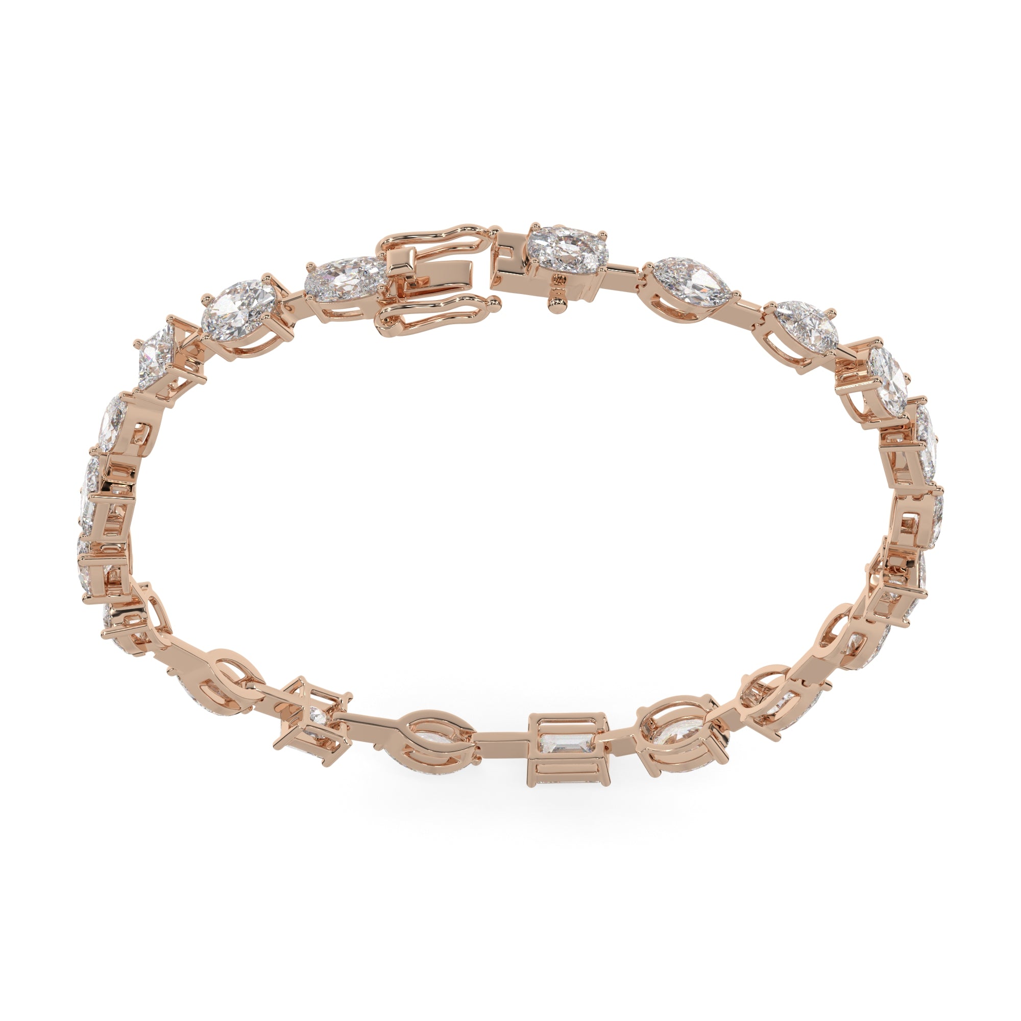 9.90 CTW Multishape Lab Grown Diamond Tennis Bracelet