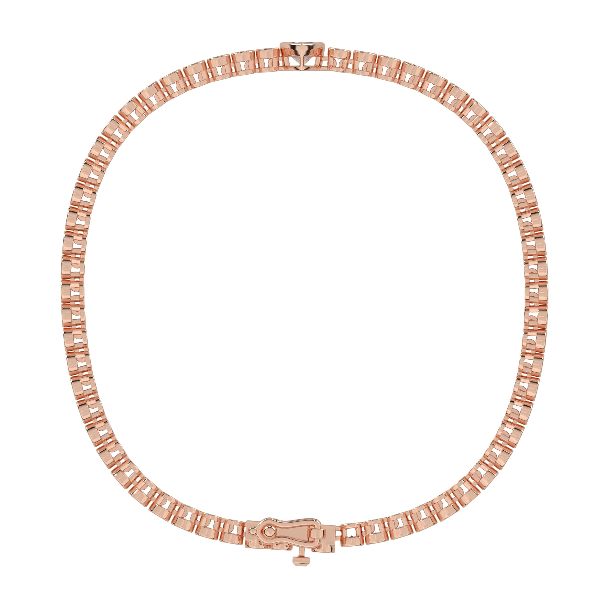 3.25 CTW Delicate Pear Solitaire Lab Grown Diamond Bezel Tennis Bracelet