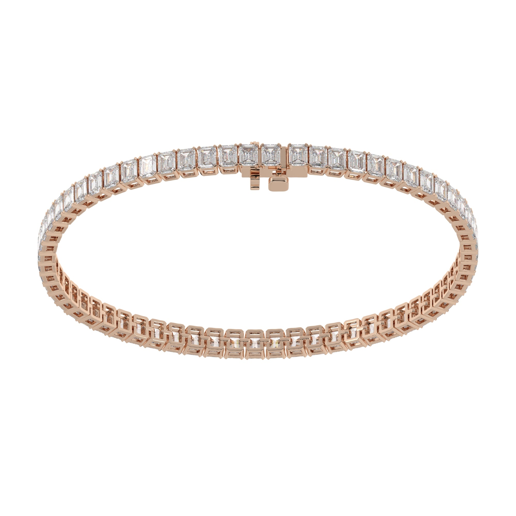 10 CTW Emerald Lab Diamond Classic Tennis Bracelet
