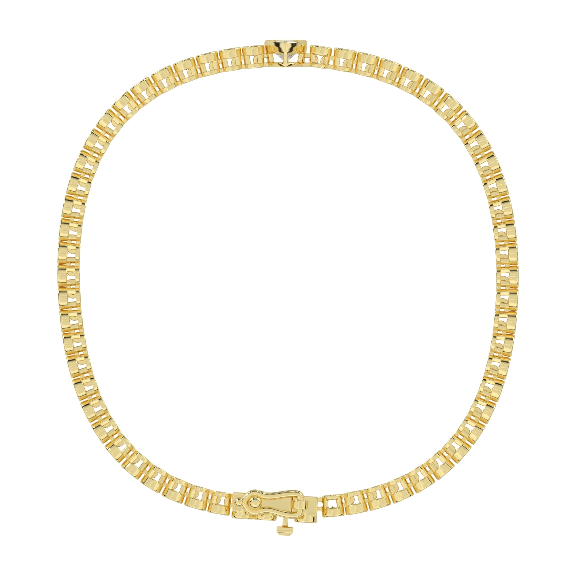 3.25 CTW Delicate Pear Solitaire Lab Grown Diamond Bezel Tennis Bracelet