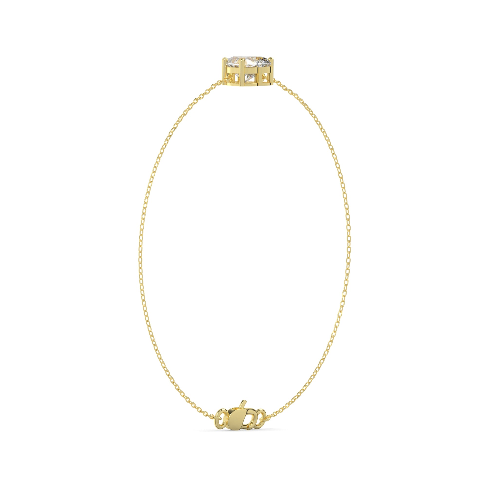 Heart Lab Diamond Solitaire Bracelet